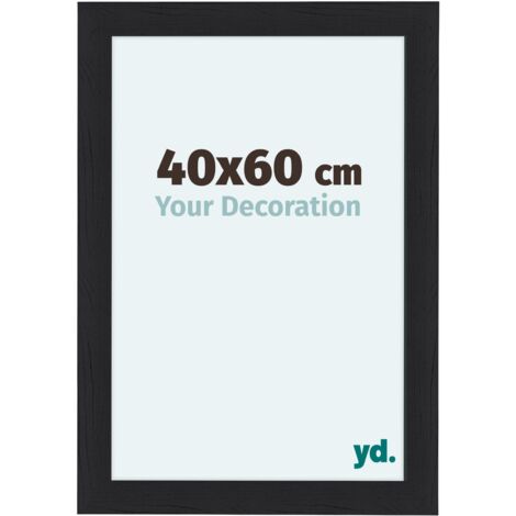 yd. - Cadre photo 40x60 - Noir Grain de Bois - MDF - Como