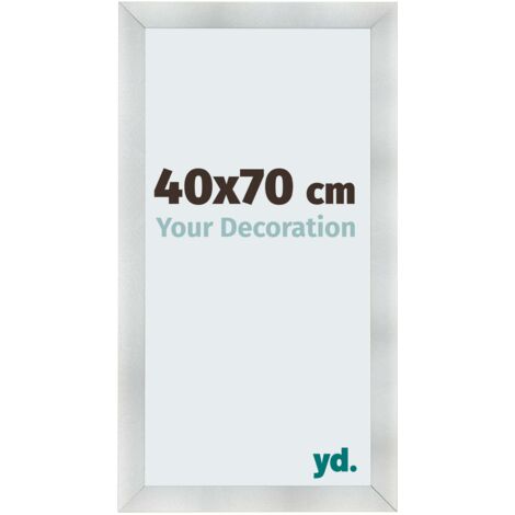 yd. - Cadre photo 40x70 - Aluminium Brosse - MDF - Pisa