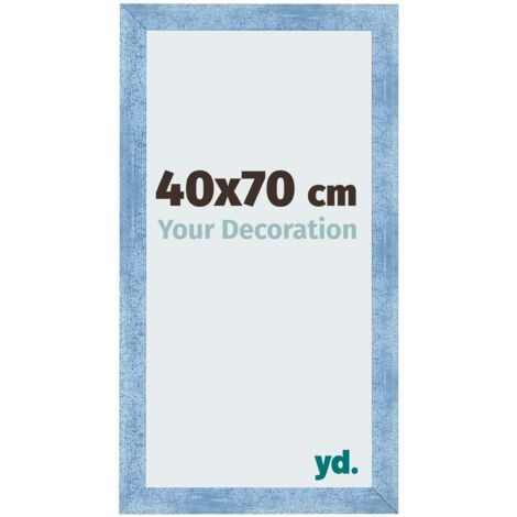 yd. - Cadre photo 40x70 - Bleu Brillant Patine - MDF - Pisa