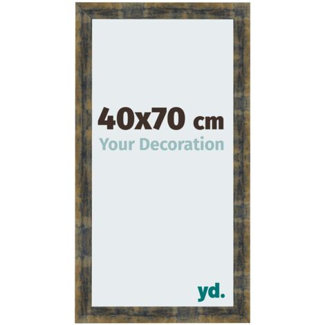 yd. - Cadre photo 40x70 - Bleu Or Melange - MDF - Pisa