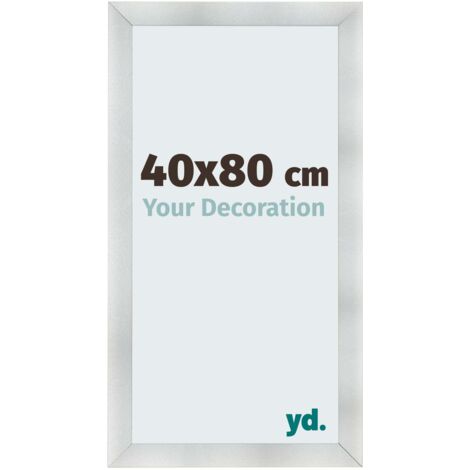 yd. - Cadre photo 40x80 - Aluminium Brosse - MDF - Pisa