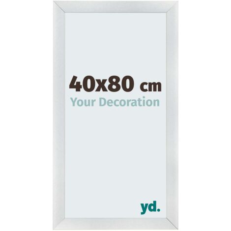 yd. - Cadre photo 40x80 - Argent Mat - MDF - Pisa