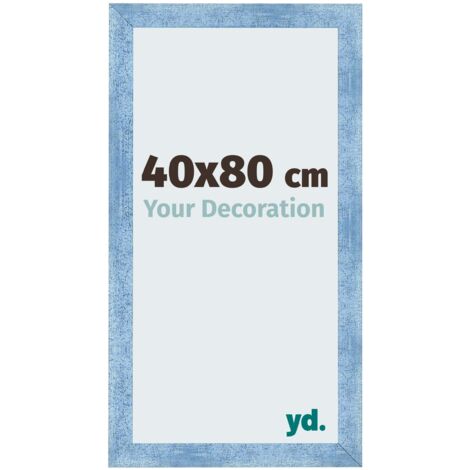 yd. - Cadre photo 40x80 - Bleu Brillant Patine - MDF - Pisa