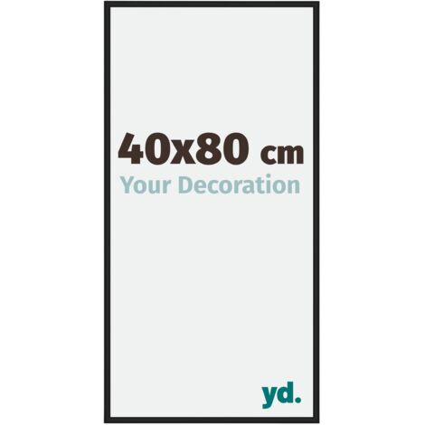 yd. - Cadre photo 40x80 - Noir Brillant - Aluminium - Miami