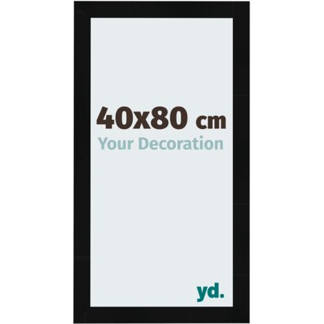 yd. - Cadre photo 40x80 - Noir Brillant - MDF - Pisa