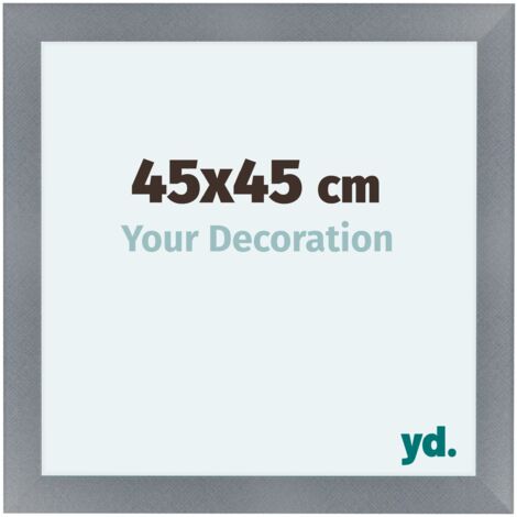 yd. - Cadre photo 45x45 - Aluminium Brosse - MDF - Como