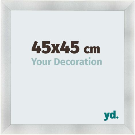 yd. - Cadre photo 45x45 - Aluminium Brosse - MDF - Pisa