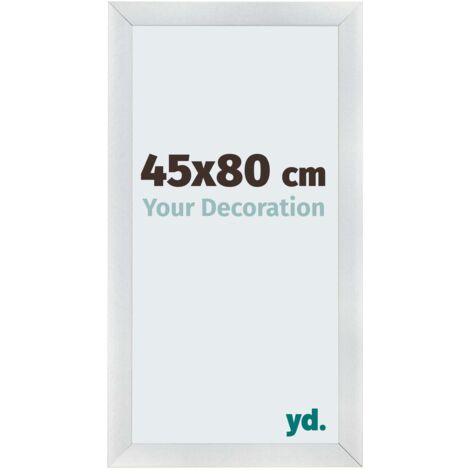 yd. - Cadre photo 45x80 - Argent Mat - MDF - Pisa