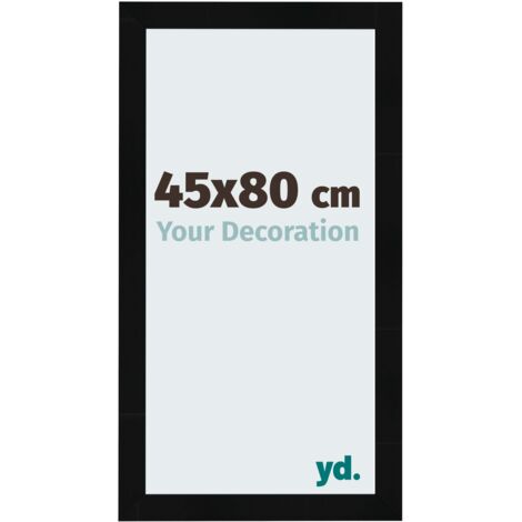 yd. - Cadre photo 45x80 - Noir Brillant - MDF - Pisa
