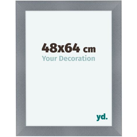 yd. - Cadre photo 48x64 - Aluminium Brosse - MDF - Como