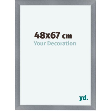 yd. - Cadre photo 48x67 - Aluminium Brosse - MDF - Como