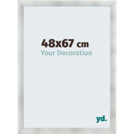 yd. - Cadre photo 48x67 - Aluminium Brosse - MDF - Pisa