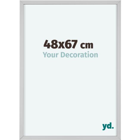 yd. - Cadre photo 48x67 - Blanc - Aluminium - Virginia