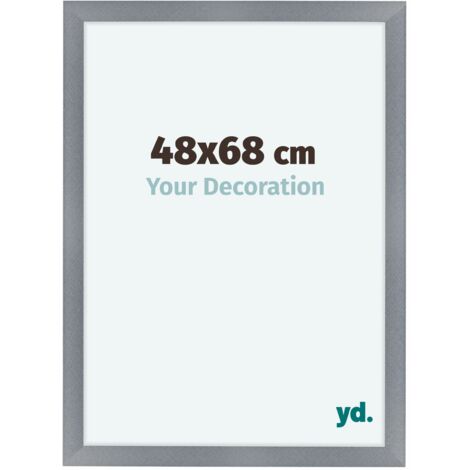 yd. - Cadre photo 48x68 - Aluminium Brosse - MDF - Como