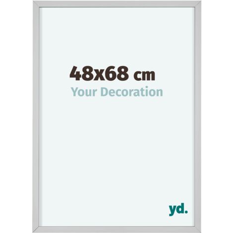 yd. - Cadre photo 48x68 - Blanc - Aluminium - Virginia
