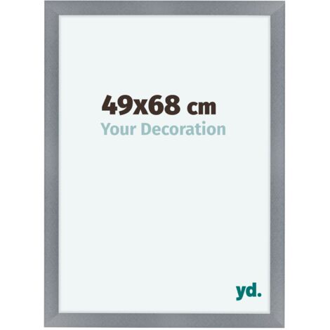 yd. - Cadre photo 49x68 - Aluminium Brosse - MDF - Como