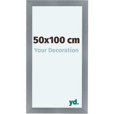 yd. - Cadre photo 50x100 - Aluminium Brosse - MDF - Como