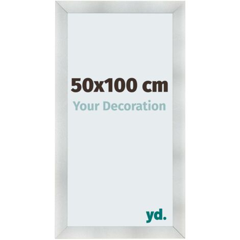 yd. - Cadre photo 50x100 - Aluminium Brosse - MDF - Pisa