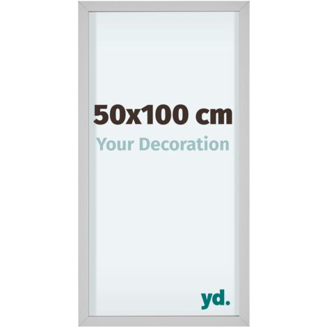 yd. - Cadre photo 50x100 - Blanc - Aluminium - Virginia
