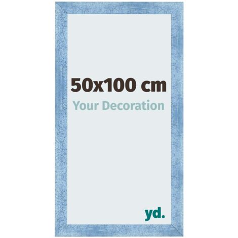 yd. - Cadre photo 50x100 - Bleu Brillant Patine - MDF - Pisa