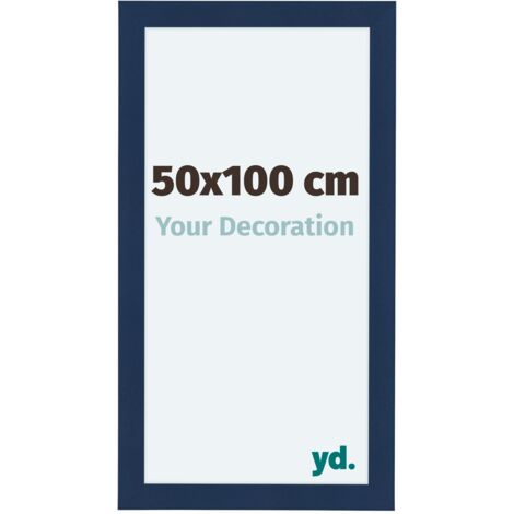 yd. - Cadre photo 50x100 - Bleu Fonce Patine - MDF - Como