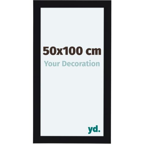 yd. - Cadre photo 50x100 - Noir Brillant - MDF - Como
