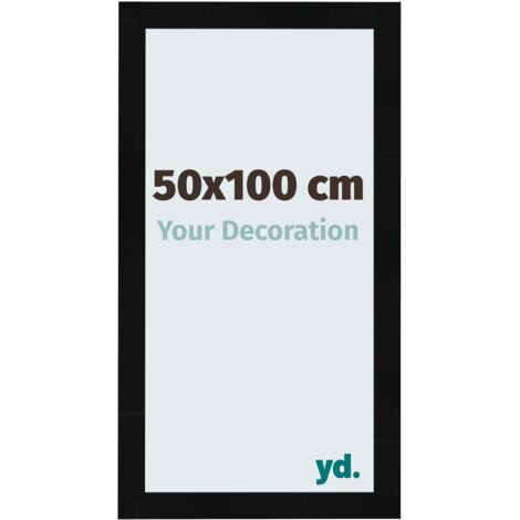 yd. - Cadre photo 50x100 - Noir Brillant - MDF - Pisa