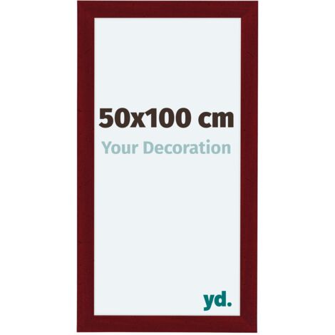 yd. - Cadre photo 50x100 - Vin Rouge Patine - MDF - Como