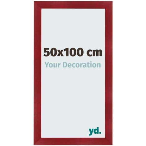 yd. - Cadre photo 50x100 - Vin Rouge Patine - MDF - Pisa