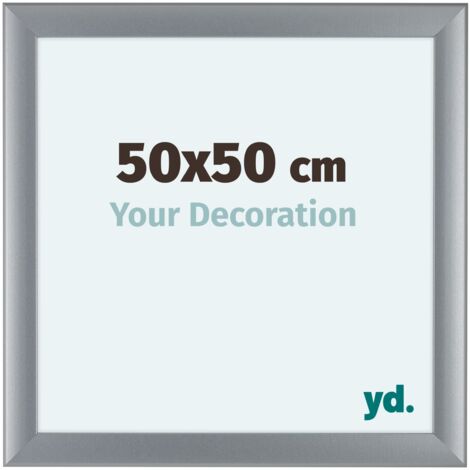 yd. - Cadre photo 50x50 - Argent Mat - MDF - Como