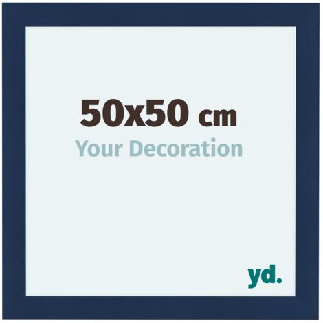 yd. - Cadre photo 50x50 - Bleu Fonce Patine - MDF - Como