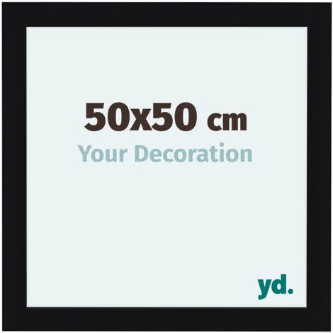 yd. - Cadre photo 50x50 - Noir Brillant - MDF - Como