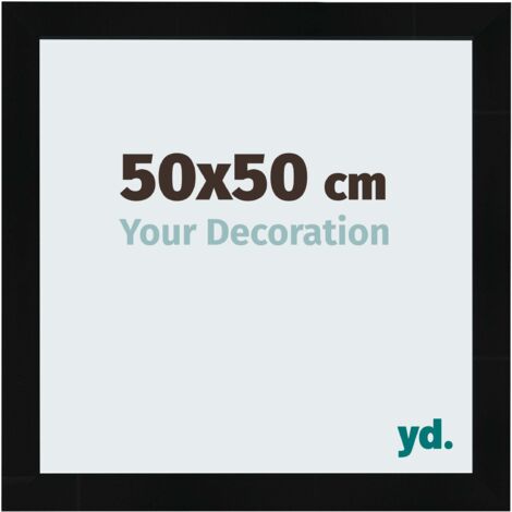 yd. - Cadre photo 50x50 - Noir Brillant - MDF - Pisa