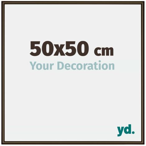 yd. - Cadre photo 50x50 - Structure Noyer - Aluminium - New York