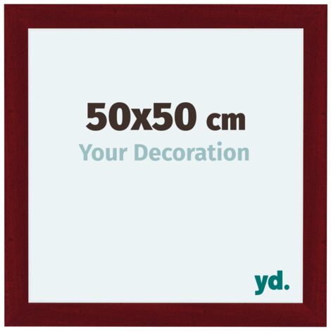 yd. - Cadre photo 50x50 - Vin Rouge Patine - MDF - Como