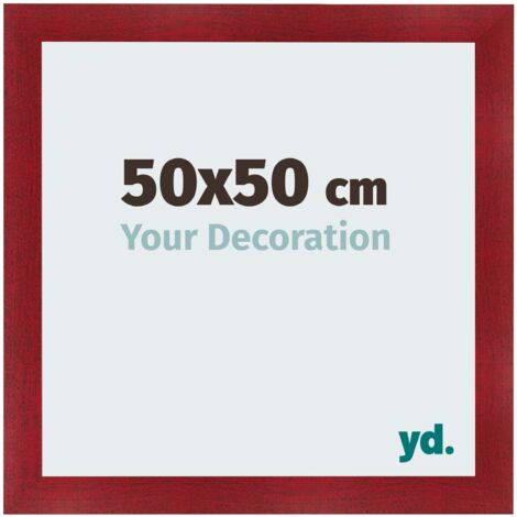 yd. - Cadre photo 50x50 - Vin Rouge Patine - MDF - Pisa