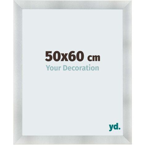 yd. - Cadre photo 50x60 - Aluminium Brosse - MDF - Pisa