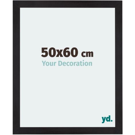 yd. - Cadre photo 50x60 - Noir Grain de Bois - MDF - Mura