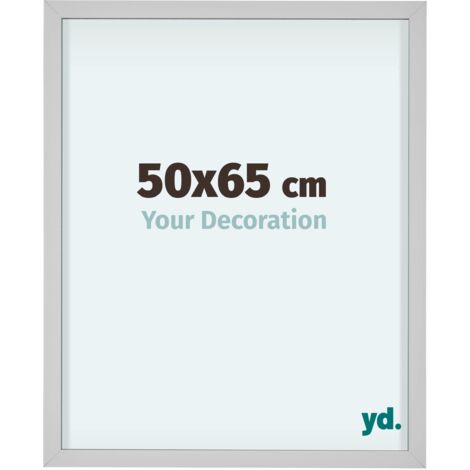 yd. - Cadre photo 50x65 - Blanc - Aluminium - Virginia