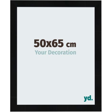 yd. - Cadre photo 50x65 - Noir Brillant - MDF - Pisa