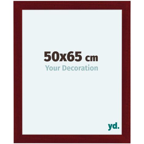 yd. - Cadre photo 50x65 - Vin Rouge Patine - MDF - Como