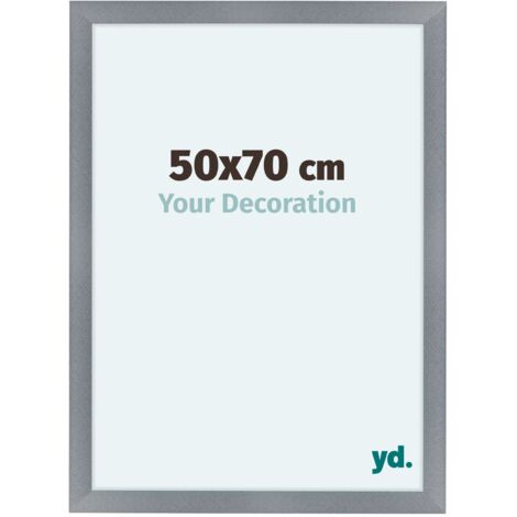 yd. - Cadre photo 50x70 - Aluminium Brosse - MDF - Como