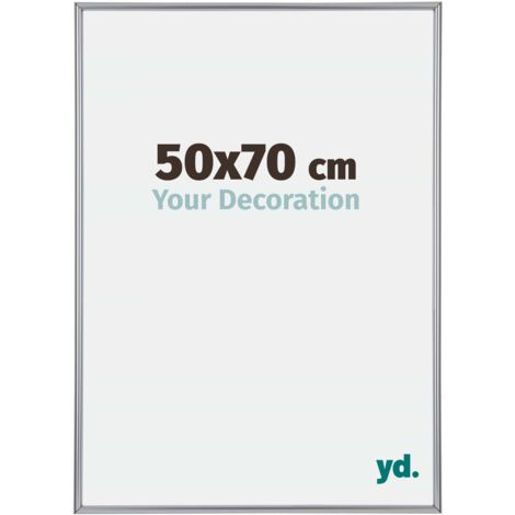 yd. - Cadre photo 50x70 - Argent Brillant - Plastique - Annecy