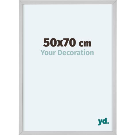 yd. - Cadre photo 50x70 - Blanc - Aluminium - Virginia