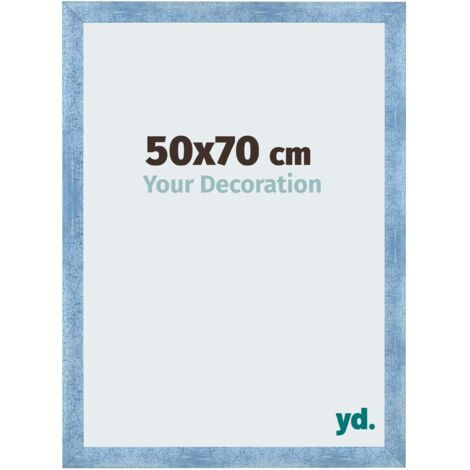 yd. - Cadre photo 50x70 - Bleu Brillant Patine - MDF - Pisa