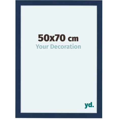 yd. - Cadre photo 50x70 - Bleu Fonce Patine - MDF - Como