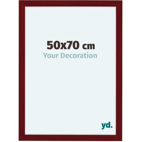 yd. - Cadre photo 50x70 - Vin Rouge Patine - MDF - Como