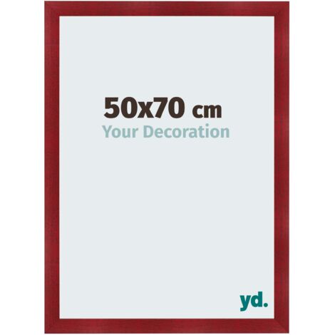 yd. - Cadre photo 50x70 - Vin Rouge Patine - MDF - Pisa