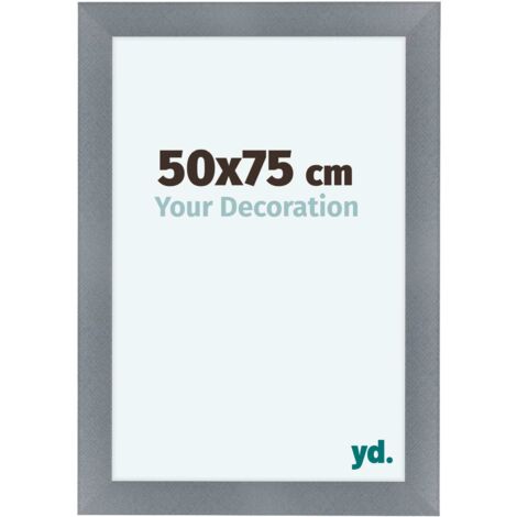 yd. - Cadre photo 50x75 - Aluminium Brosse - MDF - Como
