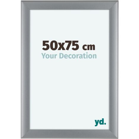 yd. - Cadre photo 50x75 - Argent Mat - MDF - Como